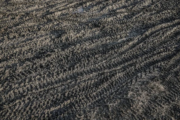 Feldweg Nach Regen Die Strecke Von Geländereifen Und Autos Schlechte — Stockfoto