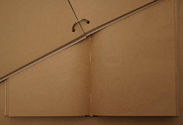 Braune Notizblöcke Ansicht Von Oben Leere Leerstellen Bastelpapierverpackung — Stockfoto