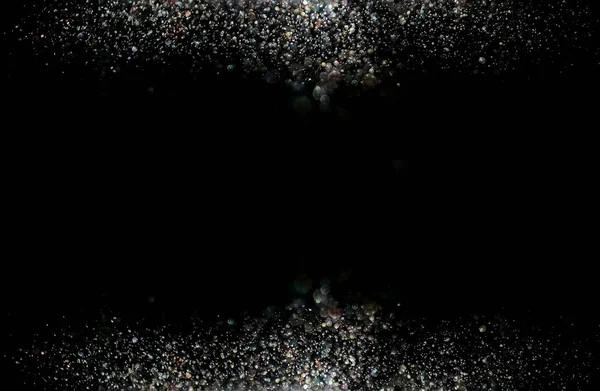 Dunkle Glitzernde Bunte Lichter Hintergrund Lichter Auf Schwarzem Hintergrund — Stockfoto