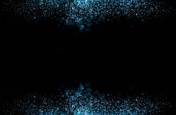 ダークグリッターブルーライトの背景 黒い背景のライトが — ストック写真