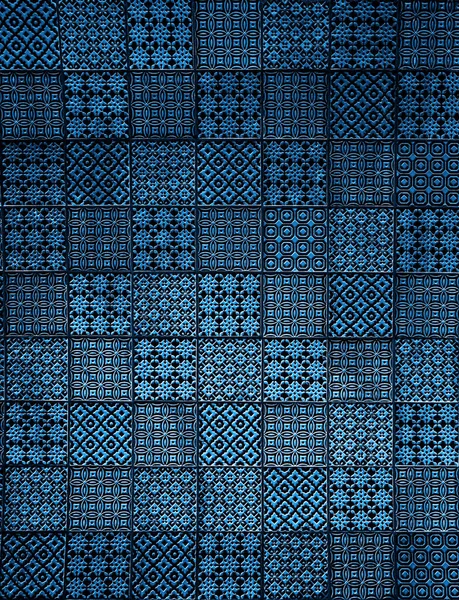 Tiles Pattern Lisbon Geometric Mosaic Ornament Vintage Ceramic Tiles Wall — Stock Photo, Image