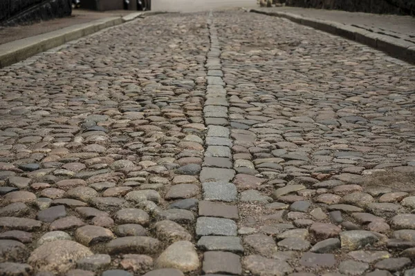 포장도로 포장된 도로는 유럽식이고 구조입니다 — 스톡 사진