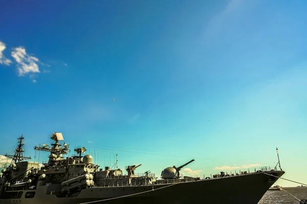 Військовий Корабель Зброєю Військовий Крейсер Ракетний Крейсер Підводний Човен Ракетним — стокове фото