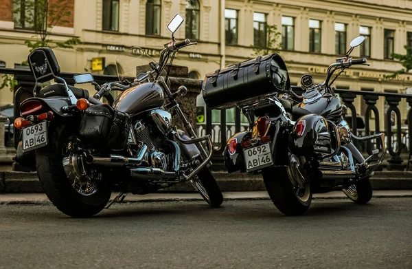 Saint Pétersbourg Russie Juin 2021 Une Paire Hélicos Honda Ombres — Photo