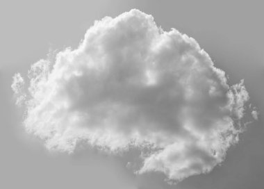 Gökyüzü arka planında beyaz kabarık bir bulut.