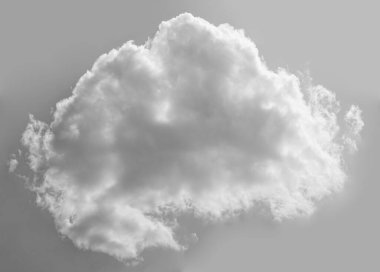 Gökyüzü arka planında beyaz kabarık bir bulut.