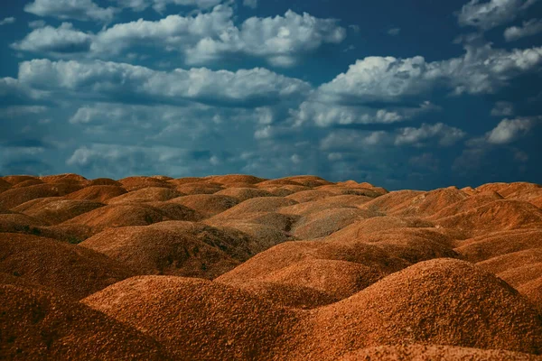 Paysage Horizon Angle Bas Monticule Chemin Terre Terre Terre Avec — Photo