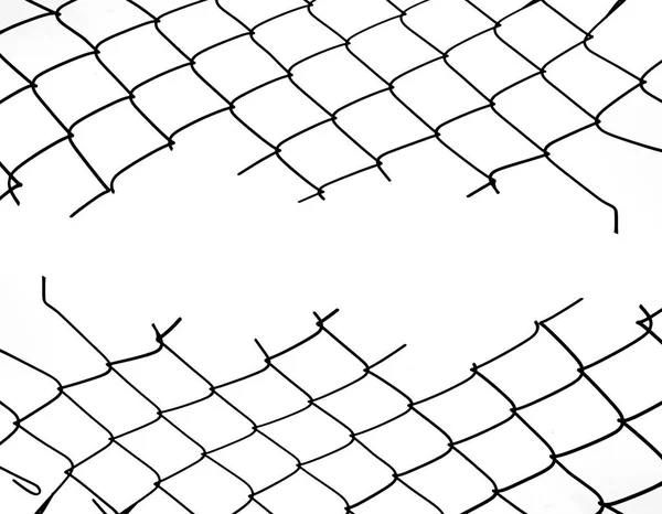 damage wire mesh on white background. Mesh netting with hole isolated on white background