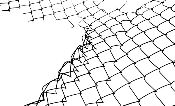 바탕에 철망을 손상시키고 바탕에 구멍이 — 스톡 사진