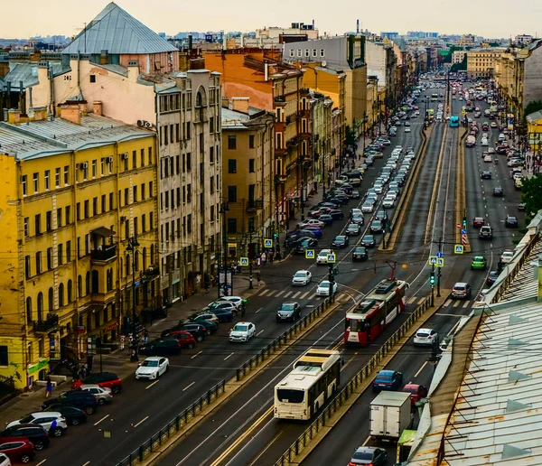 Vista Paisagem Urbana Sobre Telhados São Petersburgo Vista Dos Telhados — Fotografia de Stock