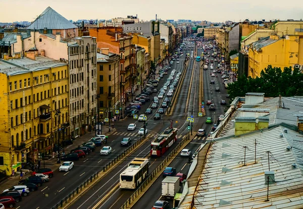 Vista Paisagem Urbana Sobre Telhados São Petersburgo Vista Dos Telhados — Fotografia de Stock