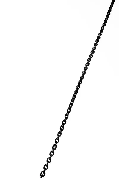 Silueta Kovu Řetězec Visí Izolované Bílém Pozadí — Stock fotografie