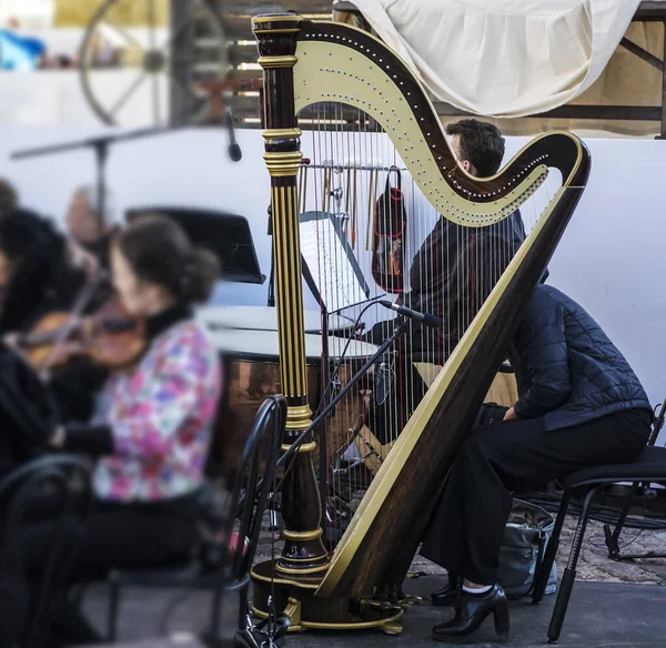 Straßenmusiker Straßenorchester Kunst — Stockfoto