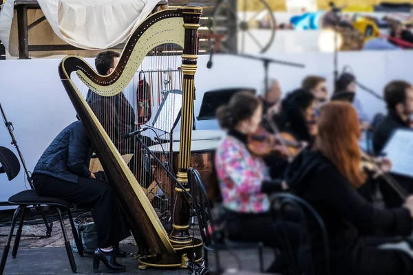 Gatumusiker Gatuorkester Konst — Stockfoto