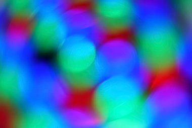 Renkli Bokeh arka planı. Renk ışıkları arka planı bulanıklaştırır