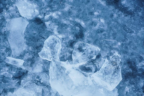 Details Iceberg Fragments Floating Arctic Sea Blue Glacial Ice Frozen — Stock Photo, Image