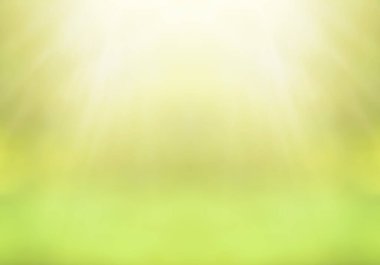 Parlak güneşin altında. Yeşil çimenli soyut doğal arkaplan. 