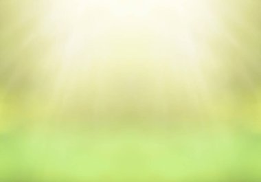 Parlak güneşin altında. Yeşil çimenli soyut doğal arkaplan. 