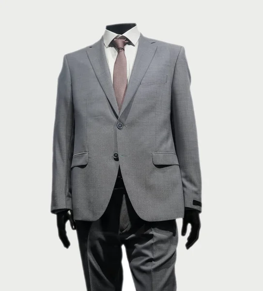 Business Suit Shop One Mannequin High Fashion Retail Display Isolated — Stock Photo, Image