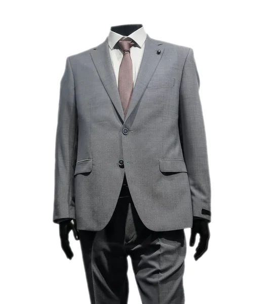 Business Suit Shop One Mannequin High Fashion Retail Display Isolated — Stock Photo, Image
