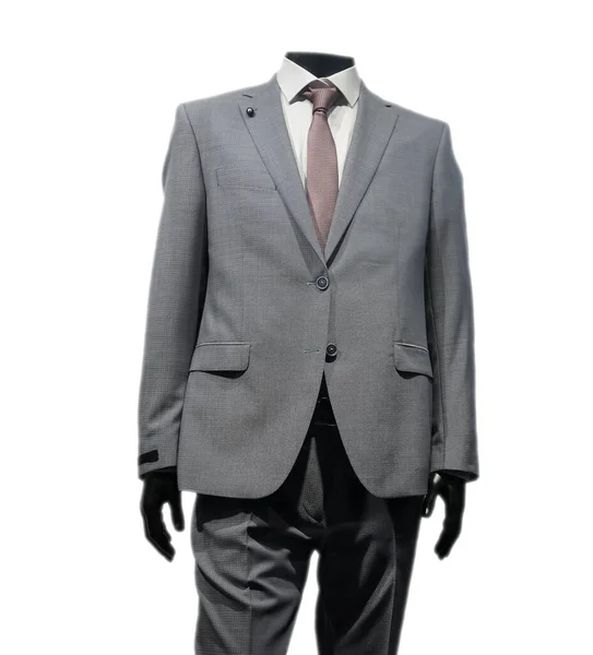 Business Suit Shop One Mannequin High Fashion Retail Display Isolated — Stock Photo, Image