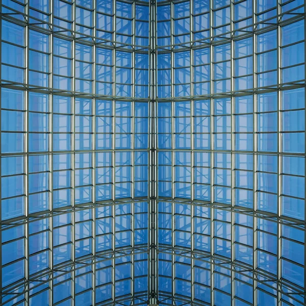 Het Glazen Dak Het Zakencentrum Het Zonlicht Zonnige Dag Glazen — Stockfoto