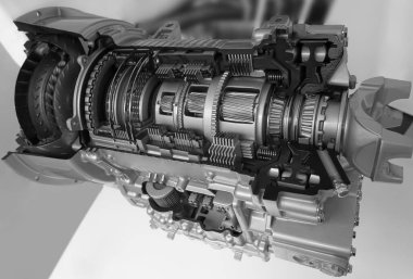 Gezegen vitesleri bu bağlamda otomatik vites içinde. Metal mekanizması. Çelik. Mühendislik. Ağır endüstri. Kavram: Metal yedek parça üretimi. Sanayi konuları