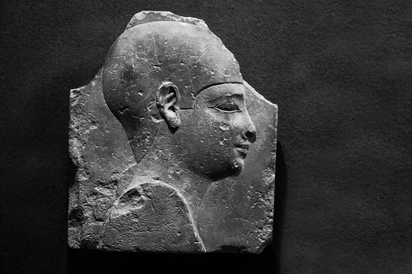 Єгипетські Фрески Фараона Або Високопосадовця Історичної Кам Яної Скульптури Традиційне — стокове фото