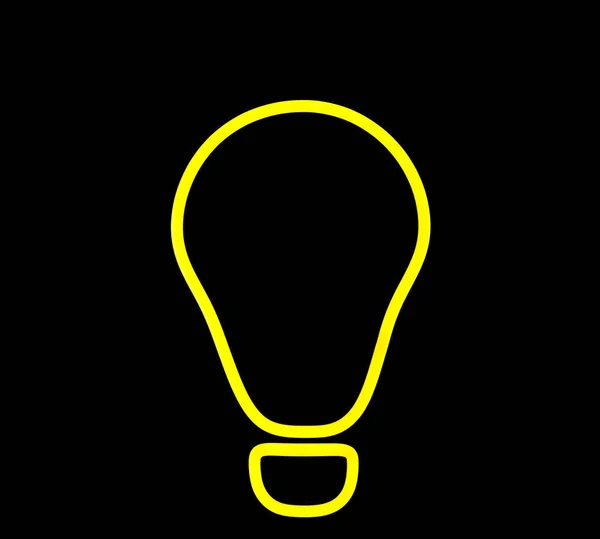Иллюстрация Значок Линии Лампочки Выделенный Черном Фоне Идея Знак Решение — стоковое фото