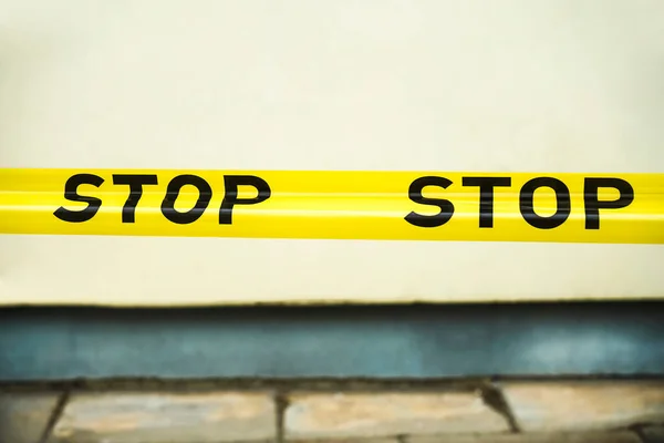Cauzione Stop Tape Primo Piano — Foto Stock