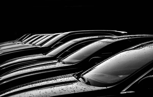 Carros Luxo Para Venda Inventário Concessionário Automóveis — Fotografia de Stock