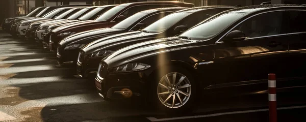 Luxus Autók Eladó Autó Kereskedő Készlet — Stock Fotó