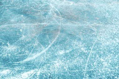 Paten çizikler ile çizik dondurulmuş buz doku. .