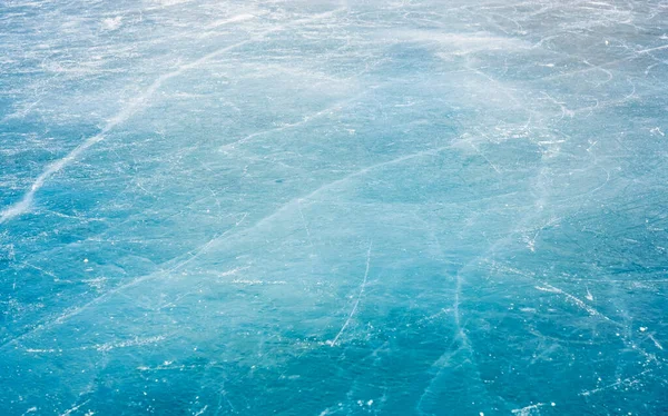 Scratched Frozen Ice Texture Scratches Skates — Stock Photo, Image