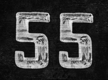 Siyah tebeşir arkaplanlı siyah tahta eksi 55 - 55 numara