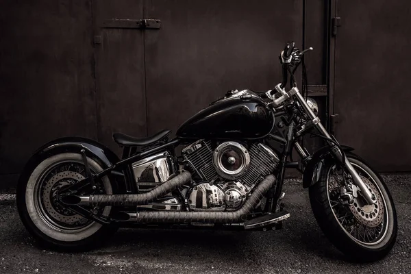 Saint Petersburg Russia June 2021 One Seat Motorbike Rusty Garage — Stock Photo, Image