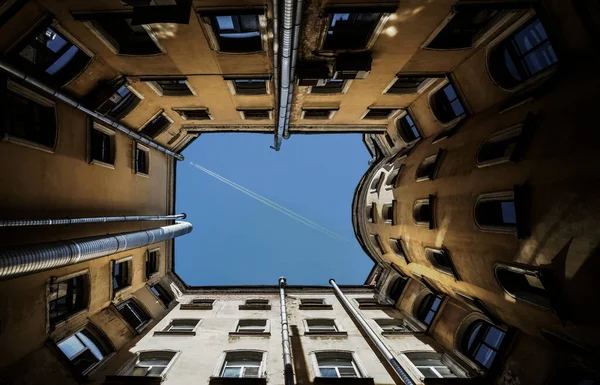 Typical Yard Well View Sky Yard Well Petersburg Russia — Stock Photo, Image