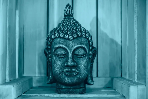 Estátua Buda Usada Como Amuleto Religião Budista Cabeça Imagem Buda — Fotografia de Stock