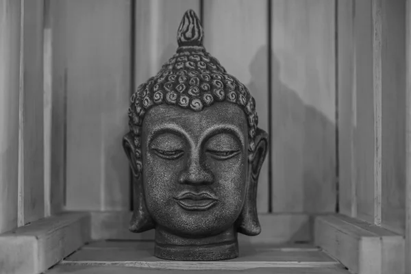 Buddha Statyn Används Som Amulett Buddhismens Religion Buddha Avbildningens Huvud — Stockfoto