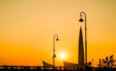 Lakhta Merkezi, yeni bir sembolik bina ve aynı zamanda Avrupa 'nın en yüksek kulesi. Saint Petersburg, Rusya