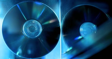 Yansımalı CD, yakın çekim alanlı üst görünüm