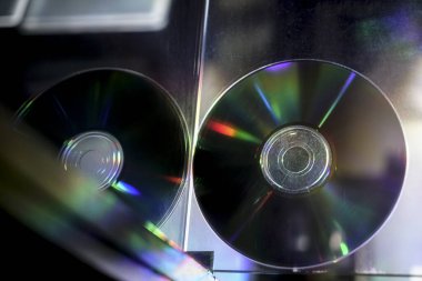 Yansımalı CD, yakın çekim alanlı üst görünüm