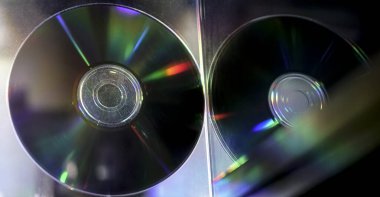 Yansımalı CD, yakın çekim alanlı üst görünüm