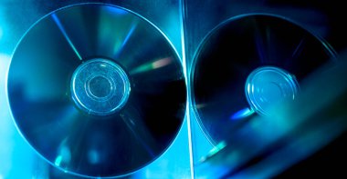 Yansımalı CD, yakın çekim alanlı üst görünüm