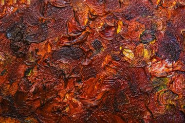 El emeği yağı. Soyut sanatsal arka plan. Tuval üzerine yağlı boya boya. Modern sanat. Renkli tuval.