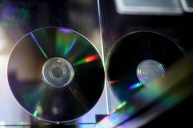 Yansımalı CD, yakın çekim alanlı üst görünüm