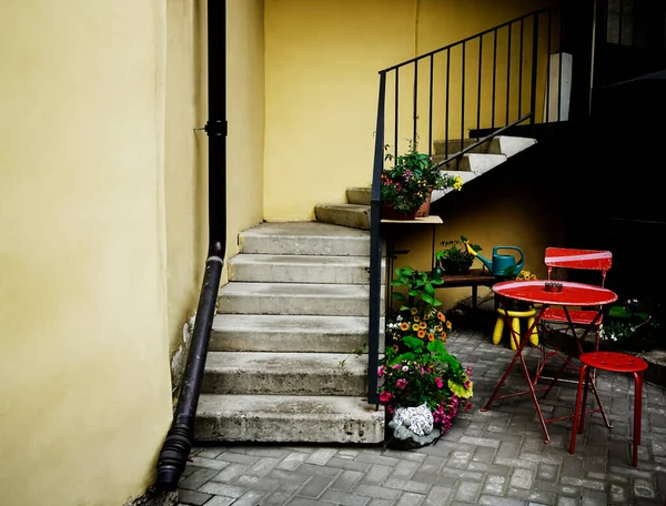 Belle Vue Sur Les Maisons Ville Une Vieille Maison Pierre — Photo