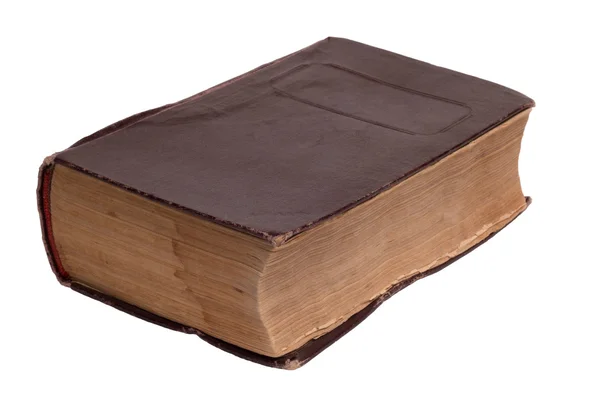 Livro marrom velho — Fotografia de Stock