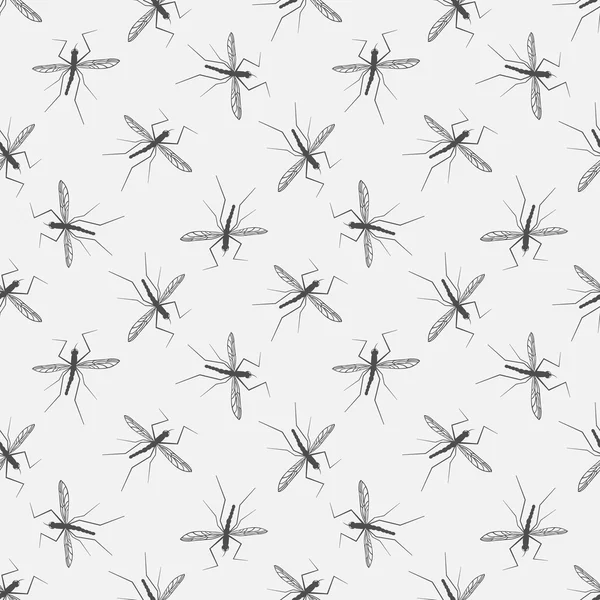 Mosquitoes seamless pattern — Stock Vector