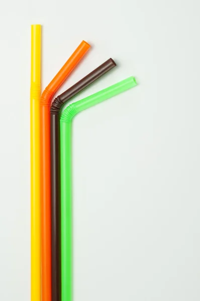 Colorful drinking straws isolated on white background. — Stock Photo, Image